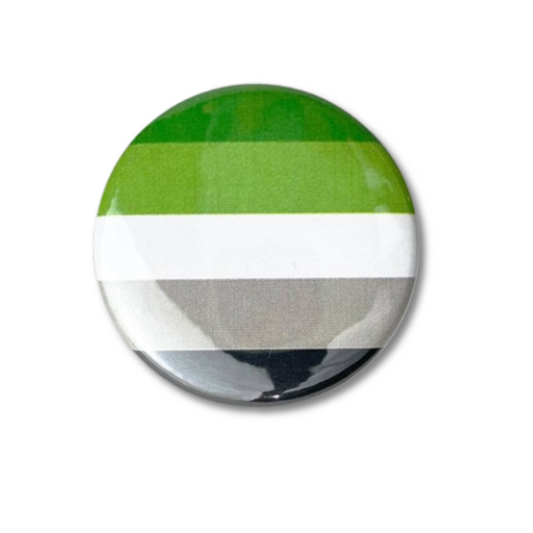 Aromantic Pride Button Pin