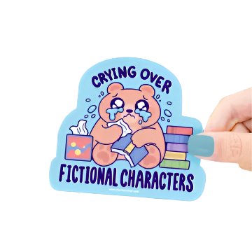 Crying Over Fictional Characters Sticker