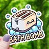 Bath Bomb Toaster Sticker