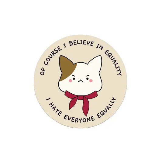 I Hate Everyone Equally Cat Sticker