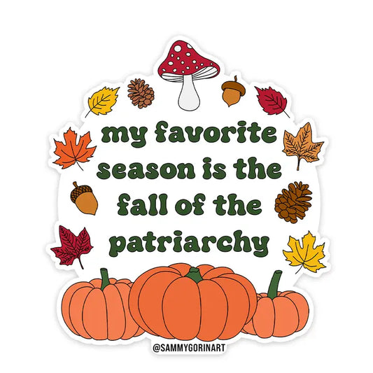 The Fall of the Patriarchy Autumn Pumpkin Sticker
