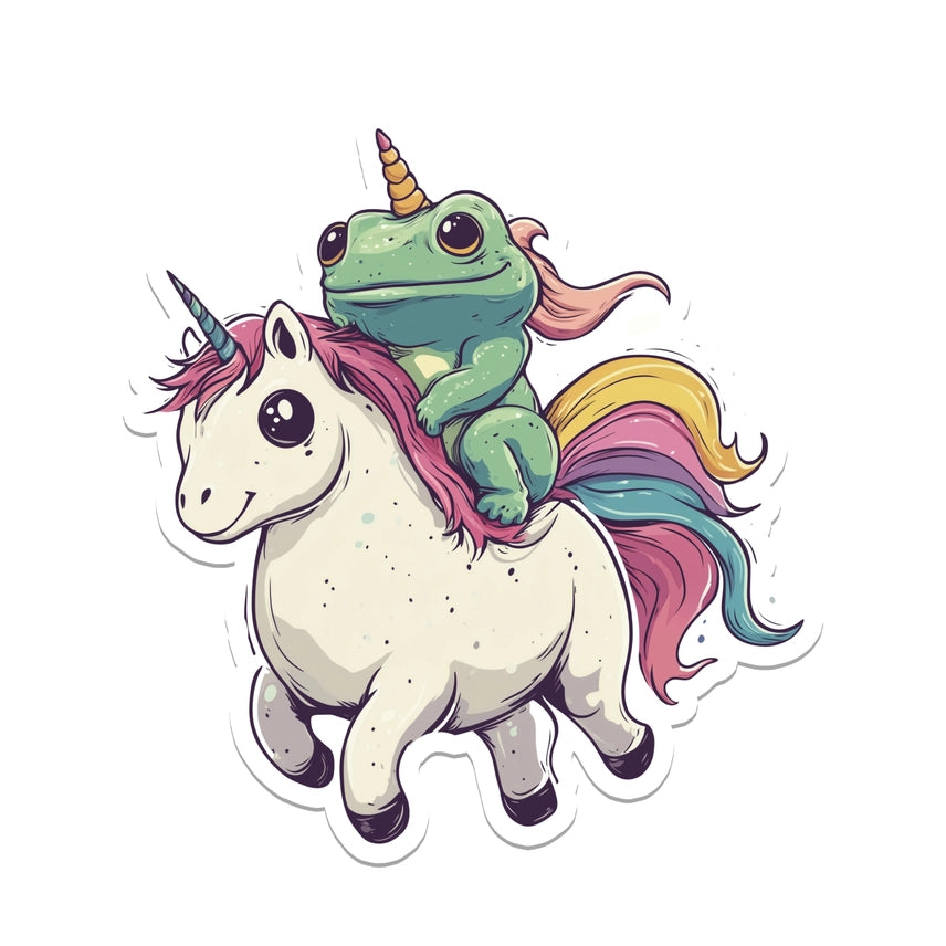 Frog And Unicorn Sticker
