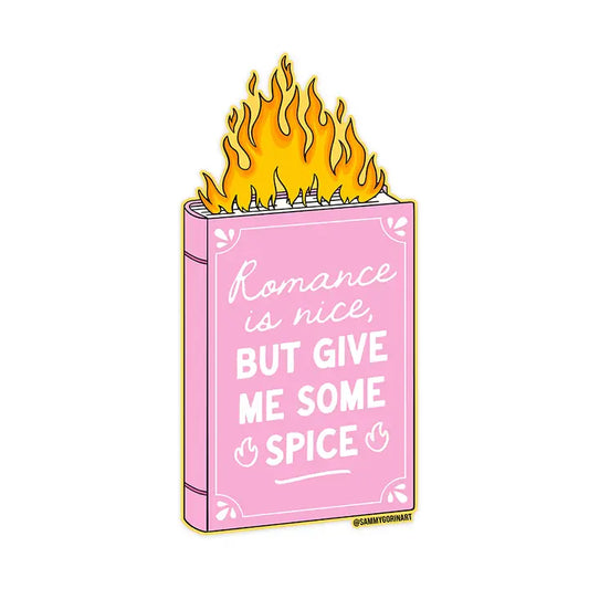 Romance Is Nice Spicy Pink Book Sticker
