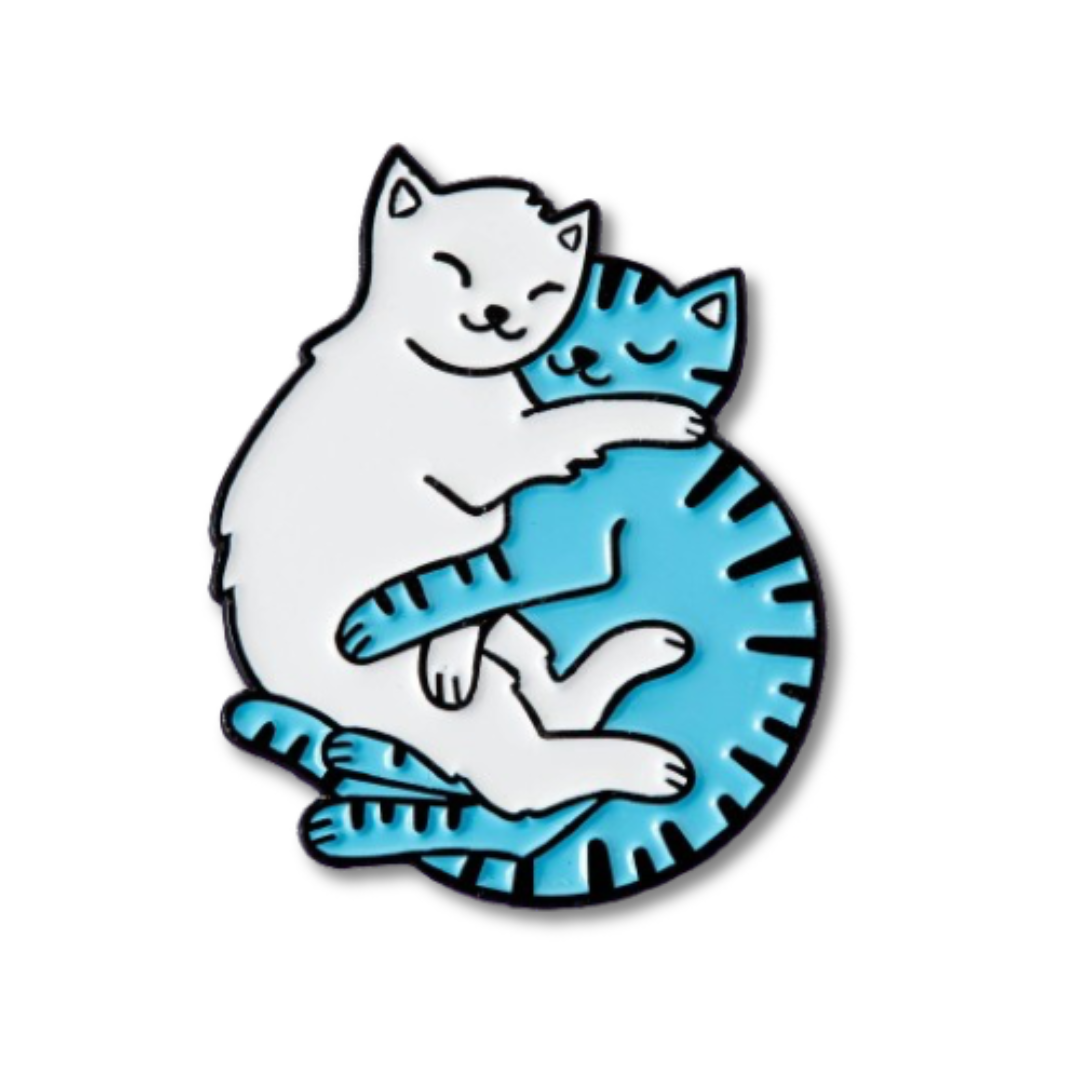 Cuddling Cats Pin