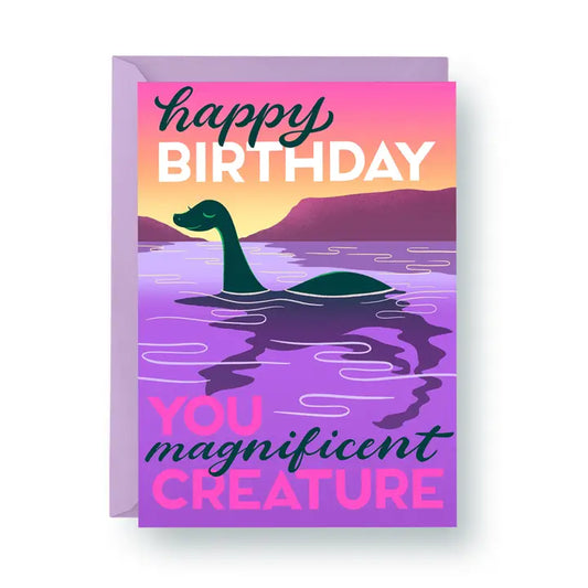 Happy Birthday Magnificent Creature Nessie Birthday Card