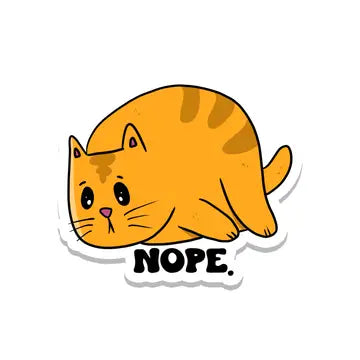 Nope Cat Sticker