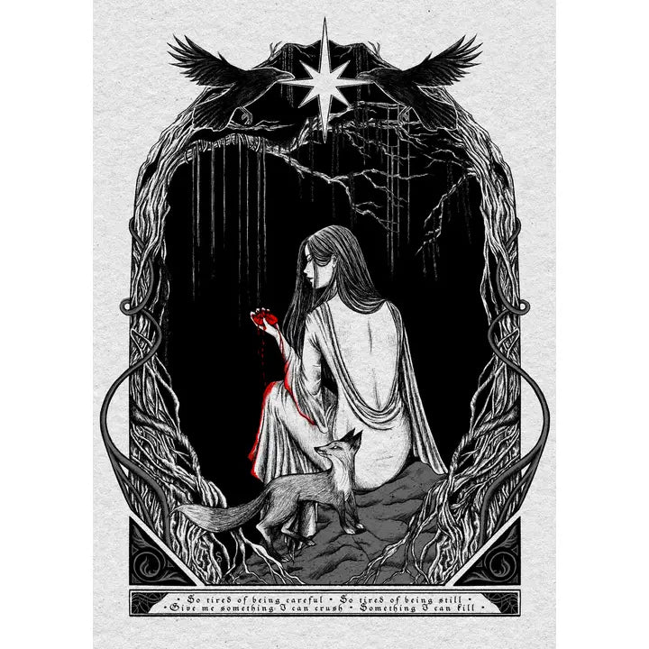 The Old Religion Florence & the Machine Maiden Witch, Fox, and Ravens Art Print
