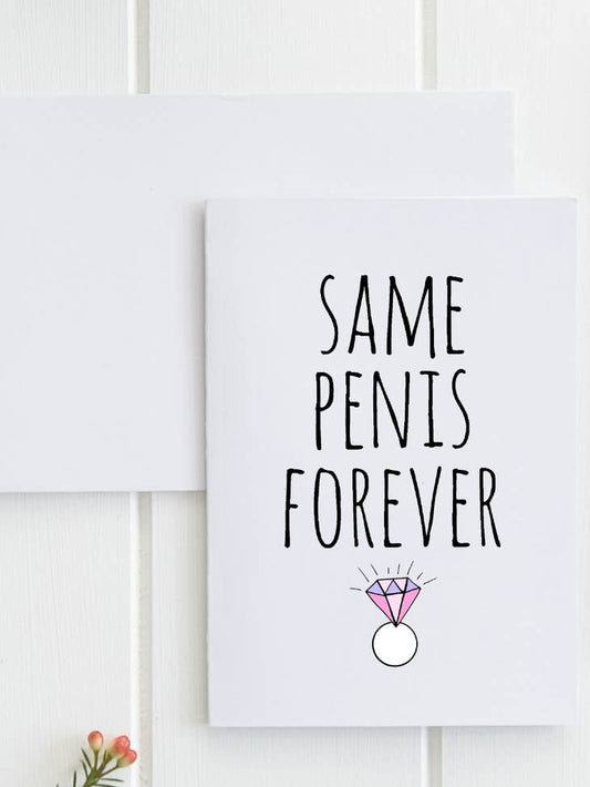 Same Penis Forever Engagement/Wedding Card