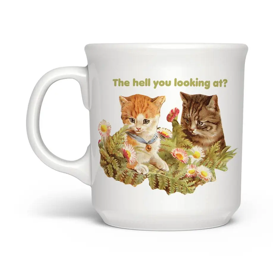 The Hell You Looking At? Cat Mug