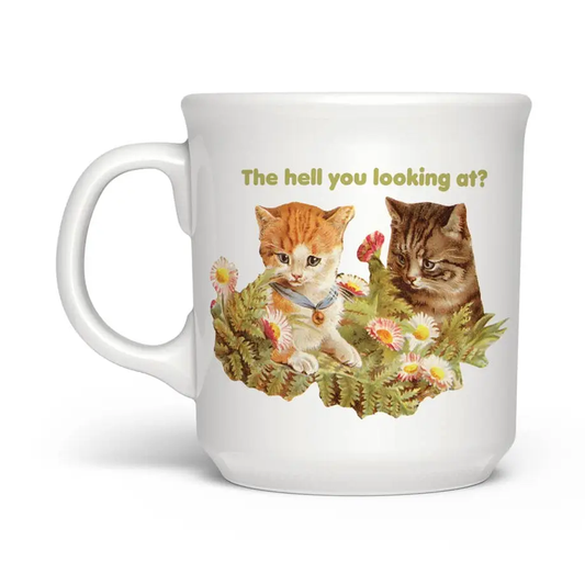 The Hell You Looking At? Cat Mug