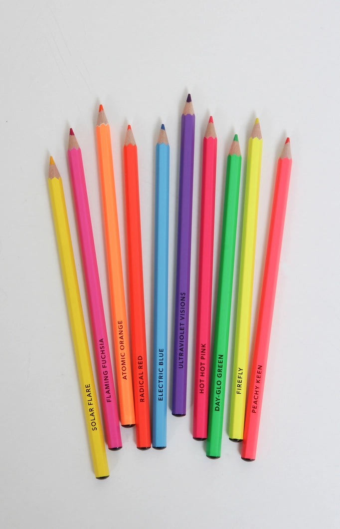 Bright Ideas Neon Colored Pencils: 10 Colored Pencils