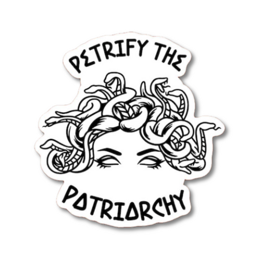 Petrify the Patriarchy Feminist Medusa Sticker