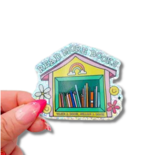 Little Library Read More Books Sticker