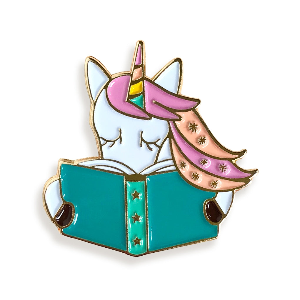 Reading Unicorn Pin
