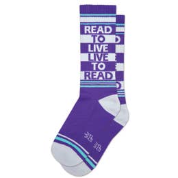 Live to Read, Read to Live Crew Socks