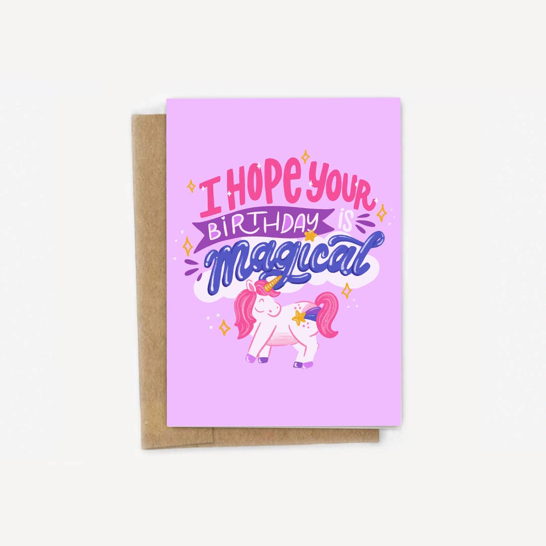 Hope Your Birthday Is Magical Unicorn Card