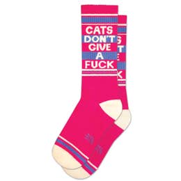 Cats Don't Give a Fuck Crew Socks