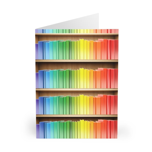 Rainbow Bookshelf Card